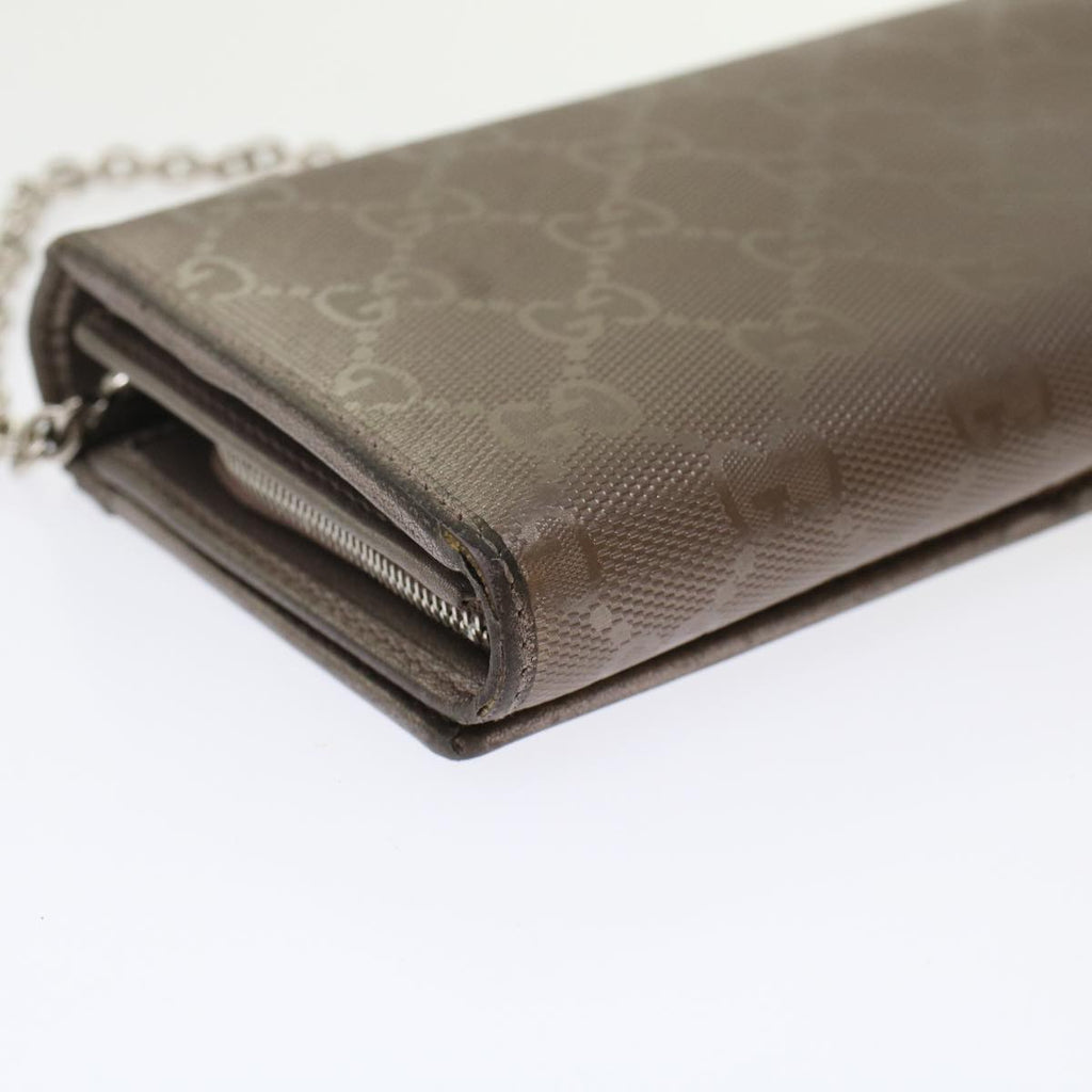GUCCI GG Canvas Chain Wallet Brown 224262 th3850