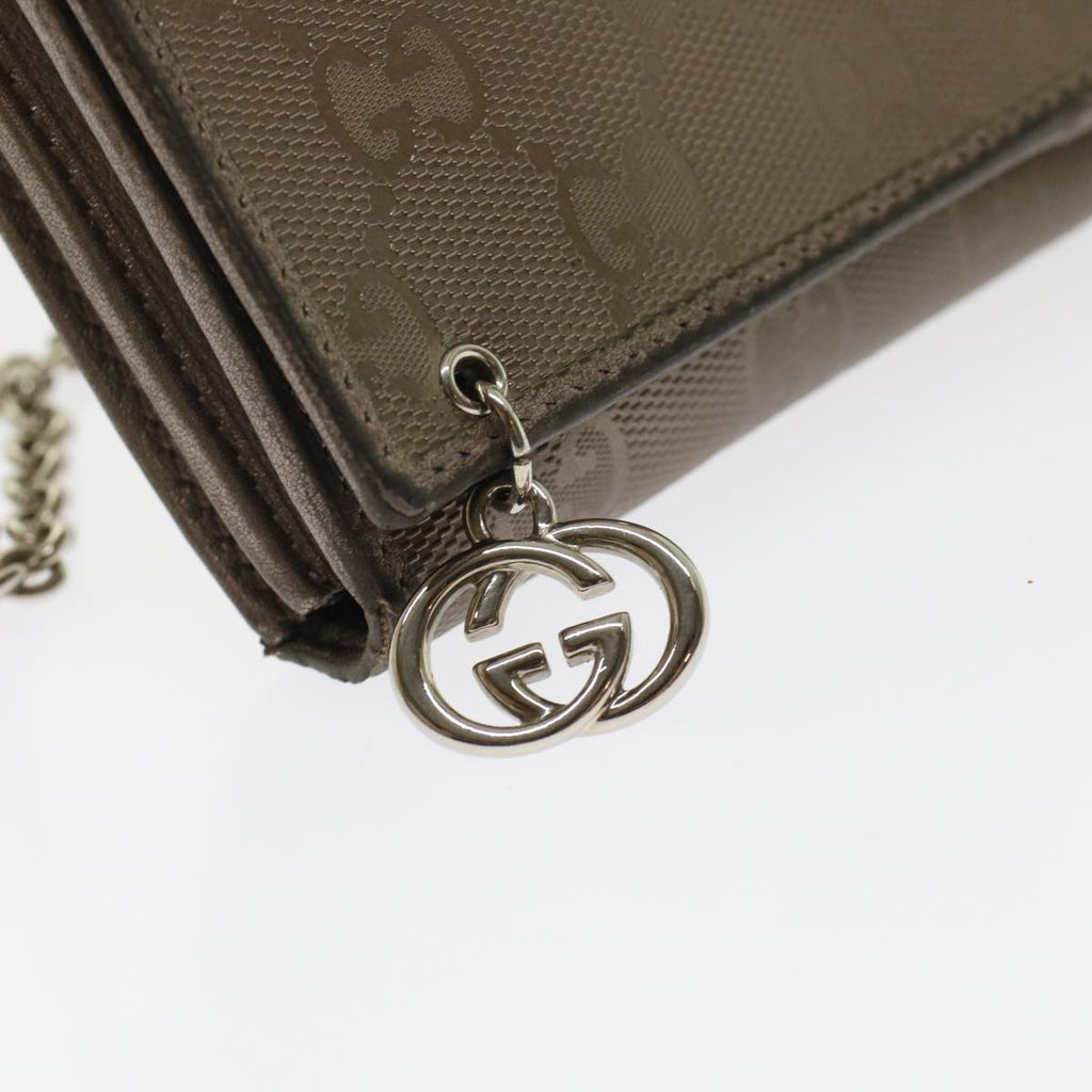 GUCCI GG Canvas Chain Wallet Brown 224262 th3850