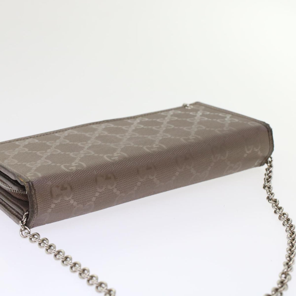 GUCCI GG Canvas Chain Wallet Brown 224262 th3850
