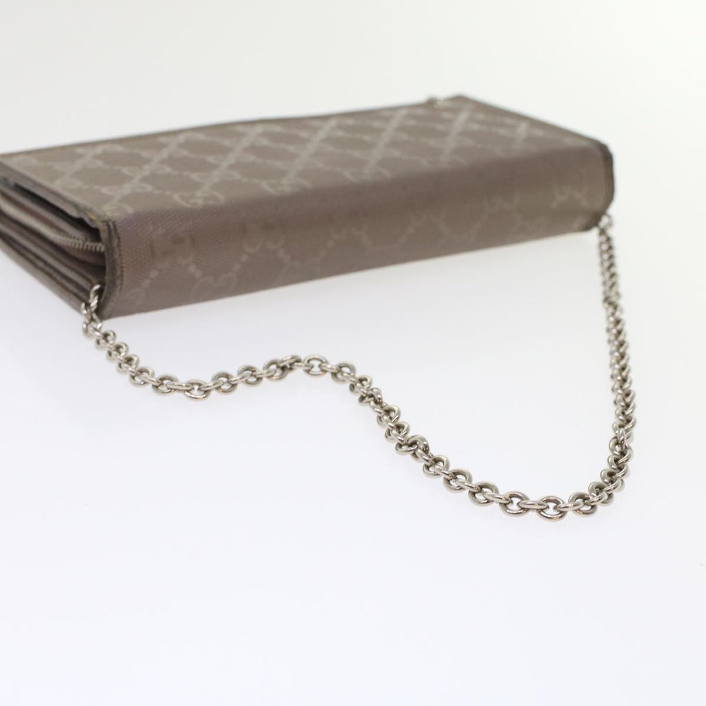 GUCCI GG Canvas Chain Wallet Brown 224262 th3850