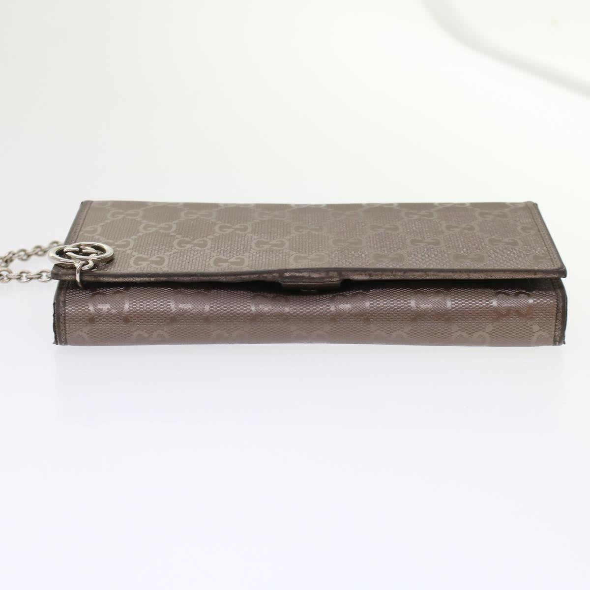GUCCI GG Canvas Chain Wallet Brown 224262 th3850