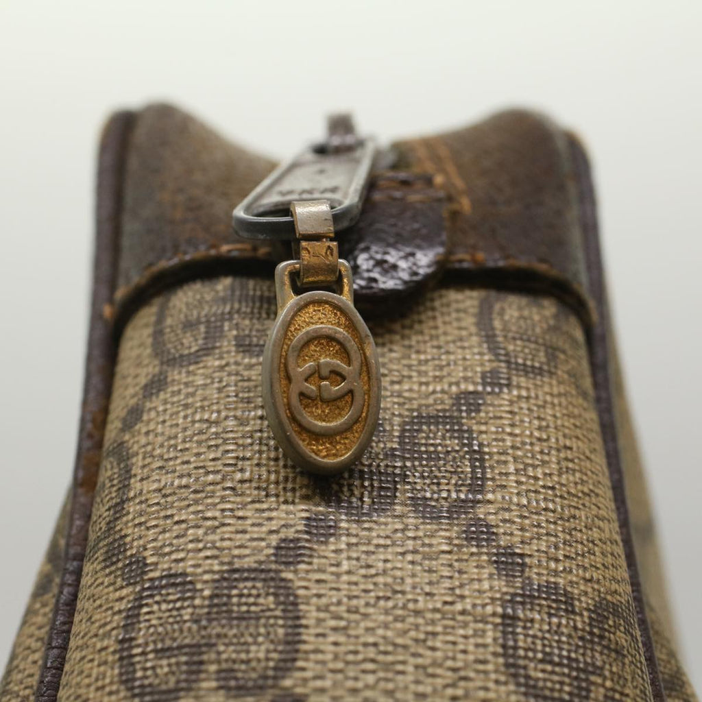 GUCCI GG Canvas Web Sherry Line Clutch Bag Beige Red 56•014•3553 th3861