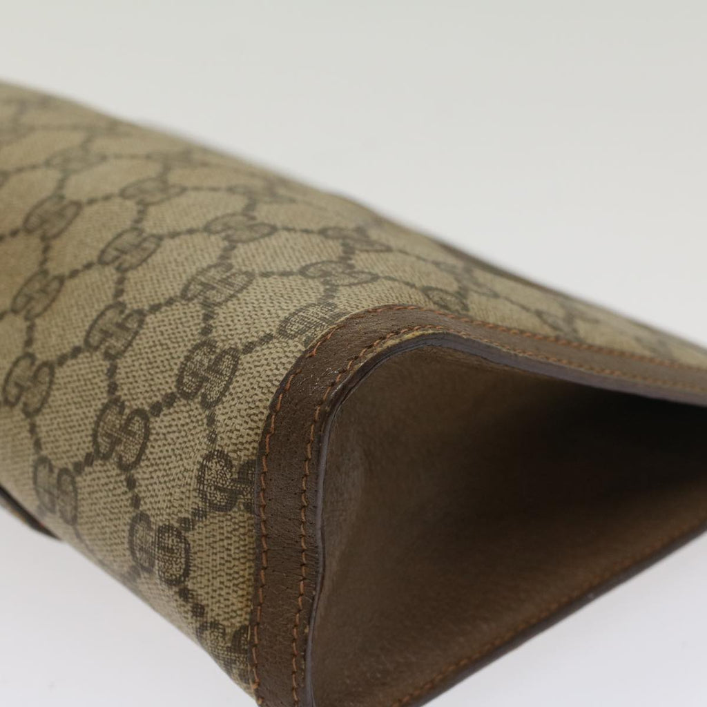 GUCCI GG Canvas Web Sherry Line Clutch Bag Beige Red 89•01•033 th3866