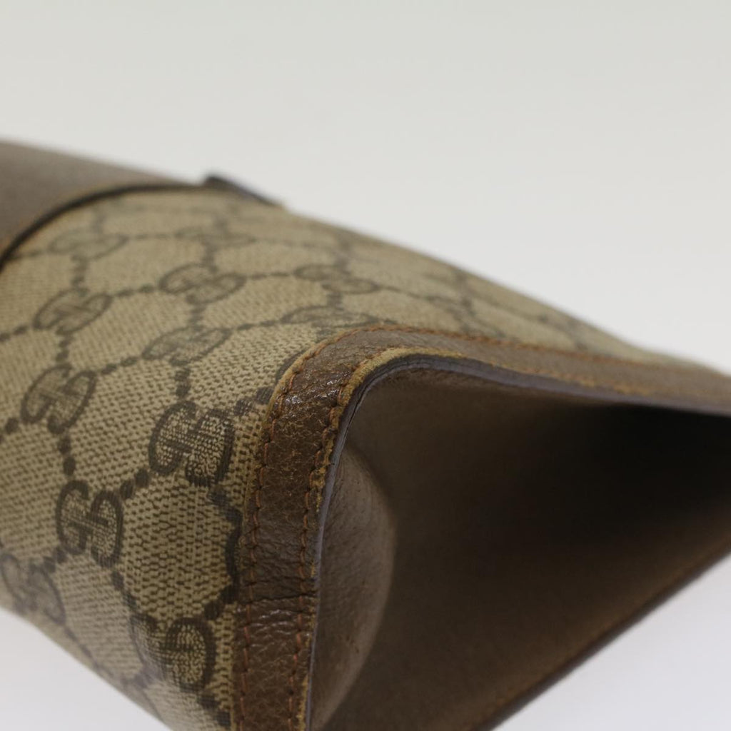 GUCCI GG Canvas Web Sherry Line Clutch Bag Beige Red 89•01•033 th3866
