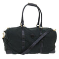 FENDI Pecan Canvas Boston Bag 2way Khaki Black th3890