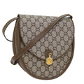 GUCCI GG Plus Canvas Shoulder Bag PVC Leather Beige th3956