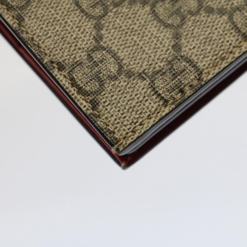 GUCCI GG Canvas Cherry Wallet PVC Leather Beige 476050 th3983