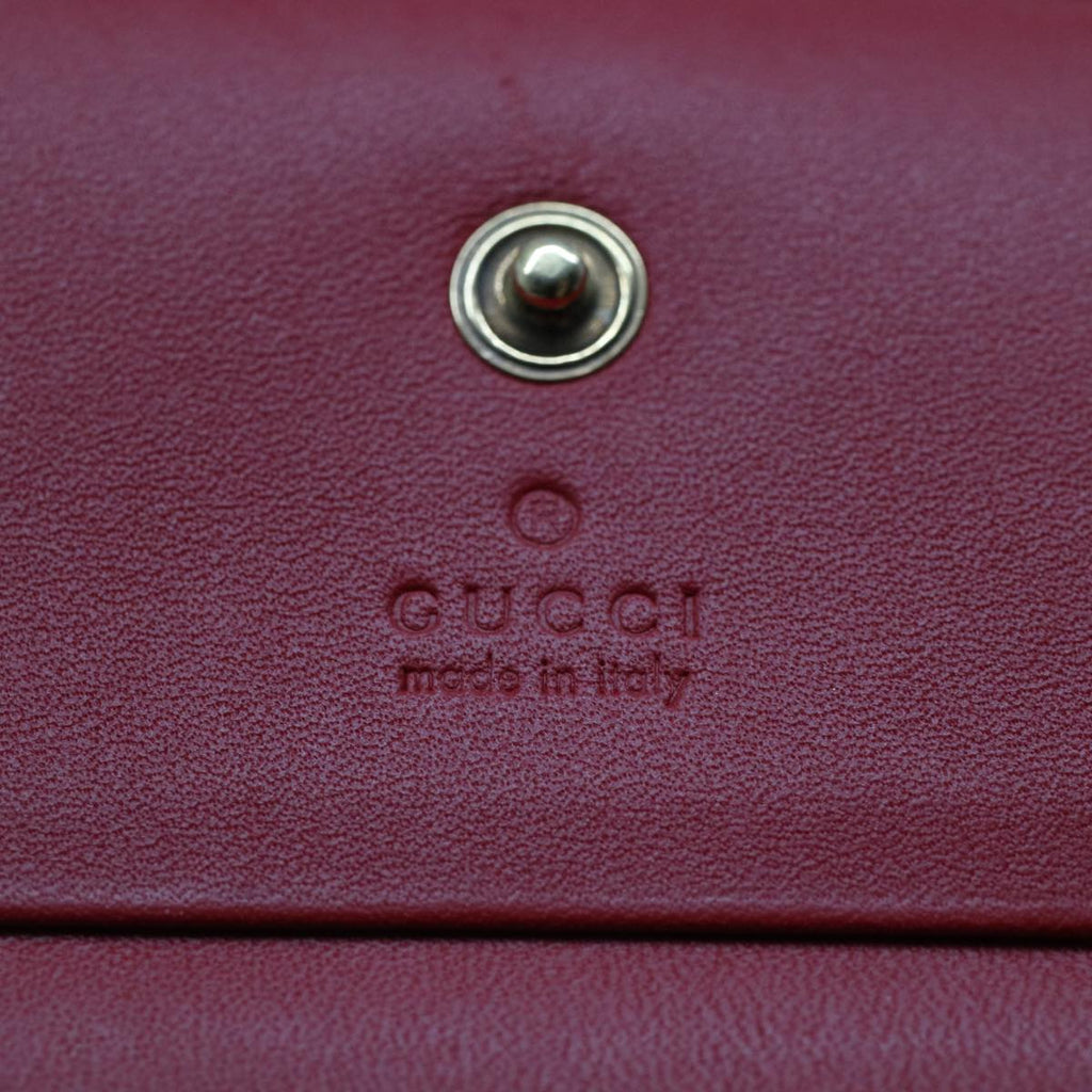 GUCCI GG Canvas Cherry Wallet PVC Leather Beige 476050 th3983
