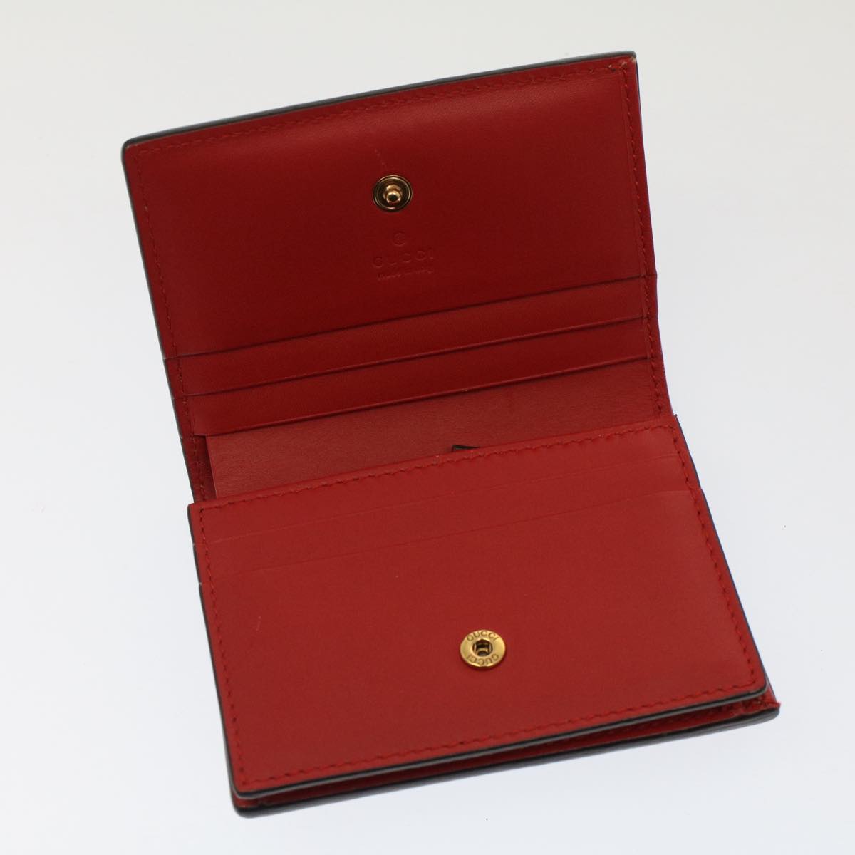 GUCCI GG Canvas Cherry Wallet PVC Leather Beige 476050 th3983