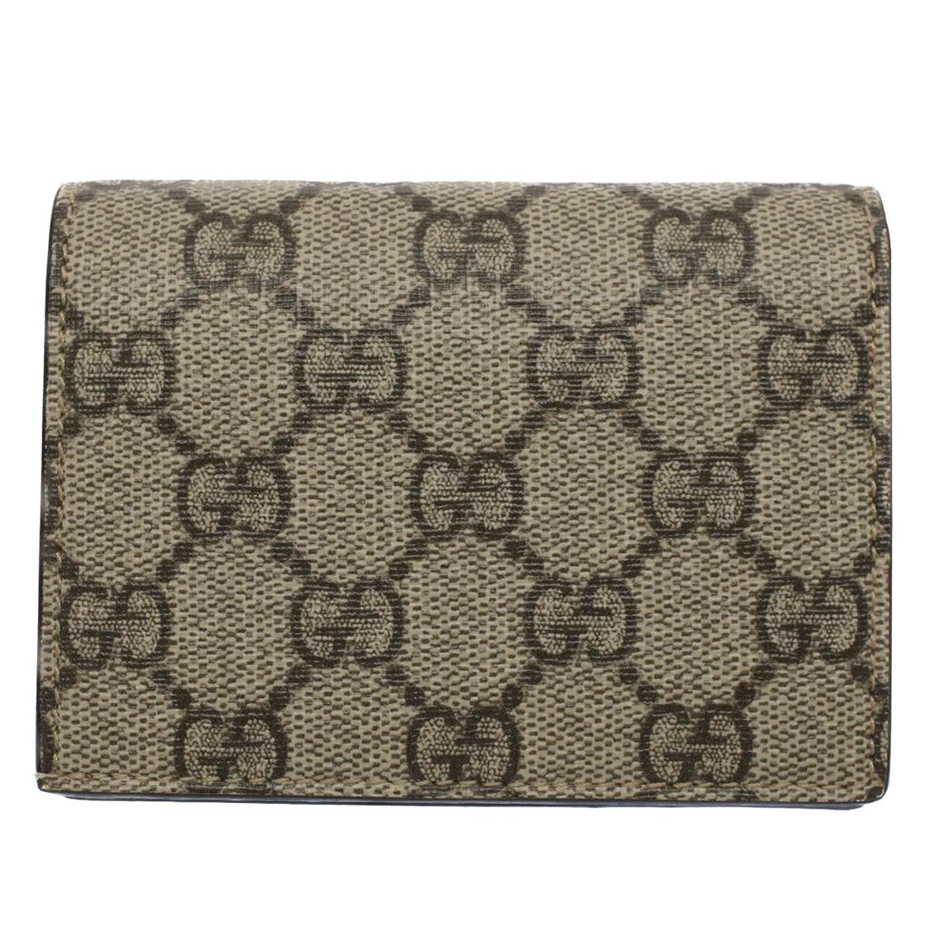 GUCCI GG Canvas Cherry Wallet PVC Leather Beige 476050 th3983