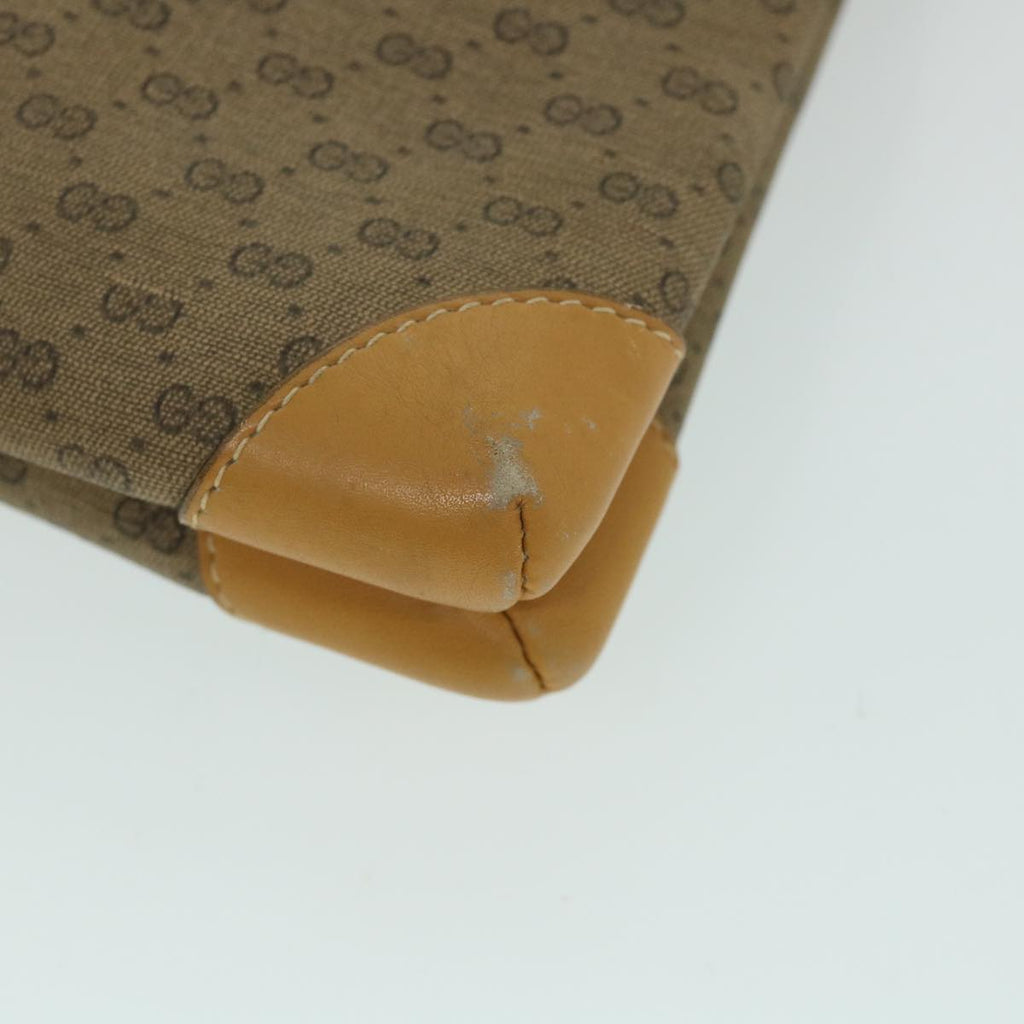 GUCCI Micro GG Canvas Shoulder Bag PVC Leather Beige 007 92 5548 th3994