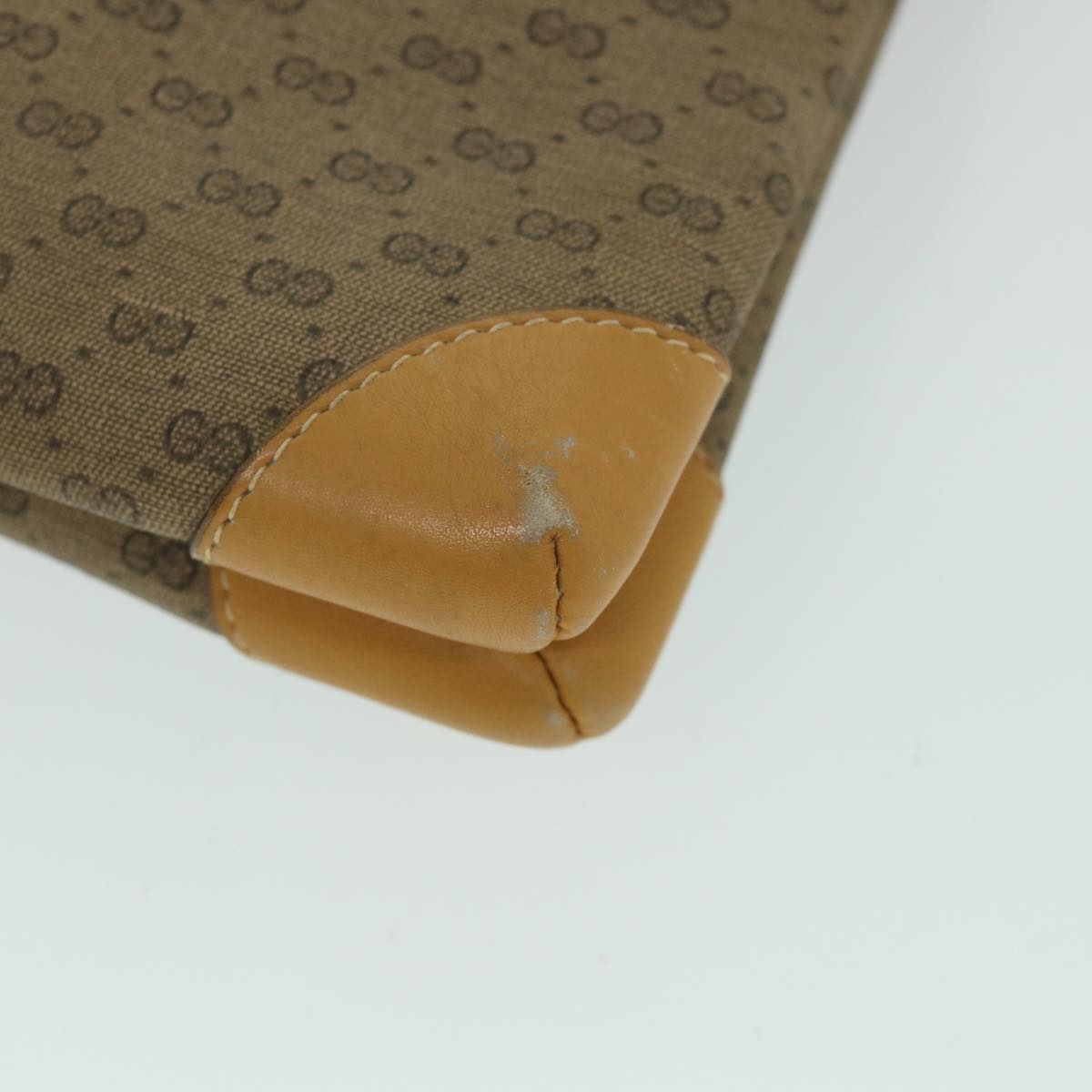 GUCCI Micro GG Canvas Shoulder Bag PVC Leather Beige 007 92 5548 th3994