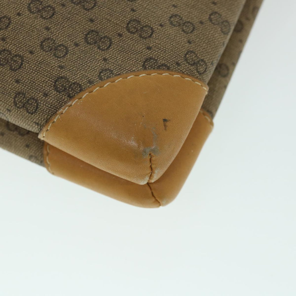 GUCCI Micro GG Canvas Shoulder Bag PVC Leather Beige 007 92 5548 th3994