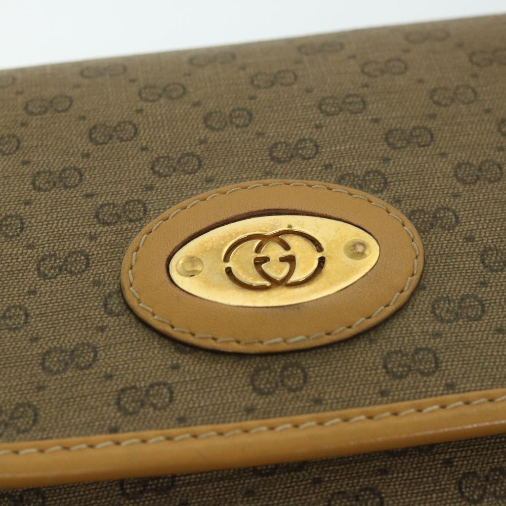 GUCCI Micro GG Canvas Shoulder Bag PVC Leather Beige 007 92 5548 th3994