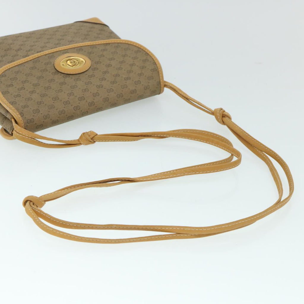 GUCCI Micro GG Canvas Shoulder Bag PVC Leather Beige 007 92 5548 th3994