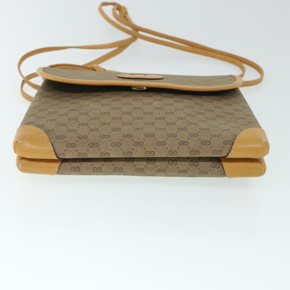GUCCI Micro GG Canvas Shoulder Bag PVC Leather Beige 007 92 5548 th3994