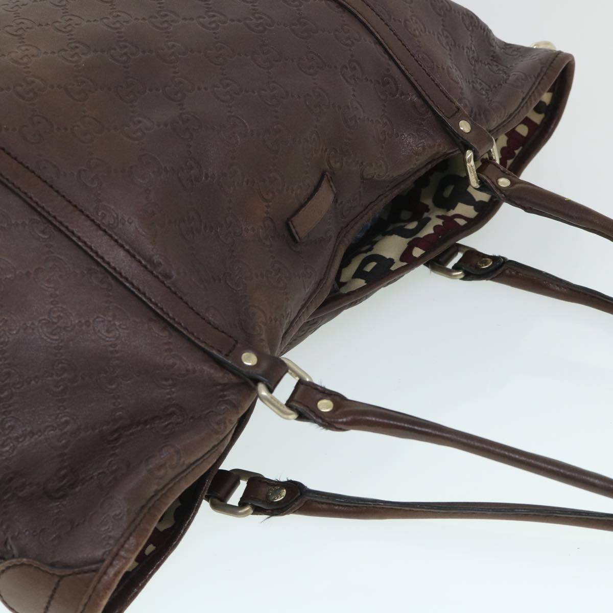 GUCCI GG Canvas Guccissima Shoulder Bag Brown 197953 th4020