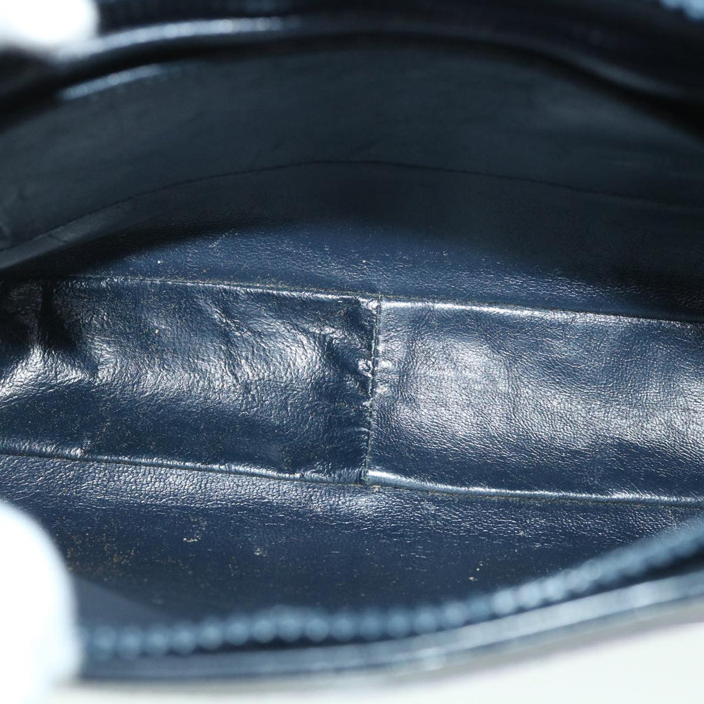 GUCCI Sherry Line Shoulder Bag Leather Black Red Navy th4022