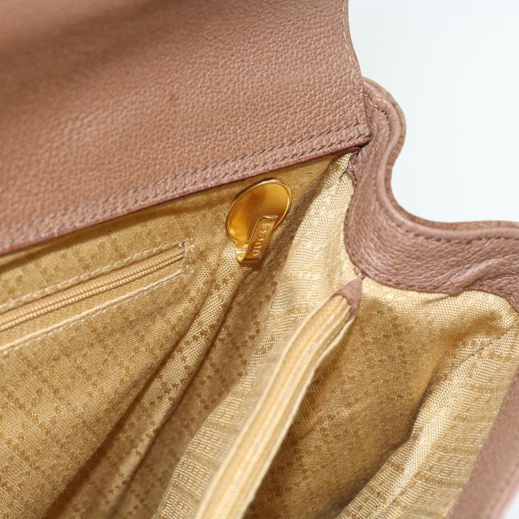 GUCCI Bamboo Hand Bag Suede 2way Brown 002 123 0322 th4058