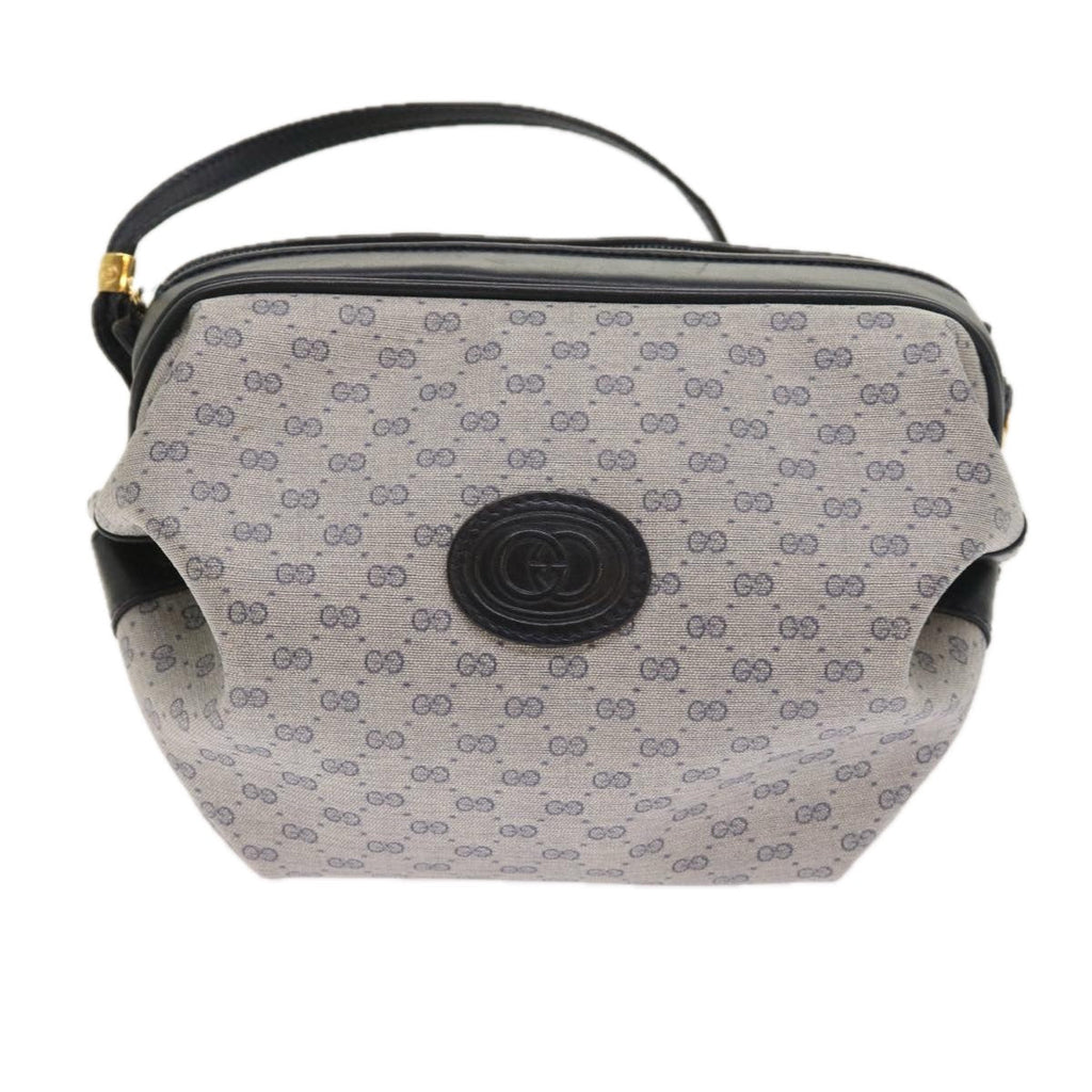 GUCCI Micro GG Canvas Shoulder Bag PVC Leather Navy 007.115.5770 th4074