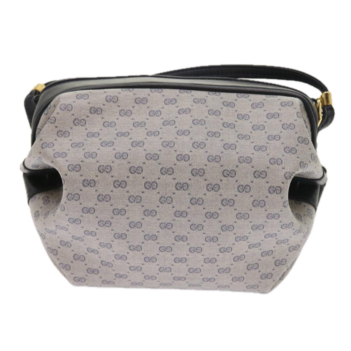GUCCI Micro GG Canvas Shoulder Bag PVC Leather Navy 007.115.5770 th4074