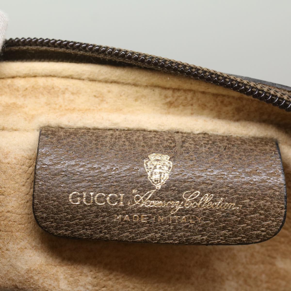 GUCCI GG Canvas Web Sherry Line Clutch Bag Beige Red Green 63.01.012 th4080