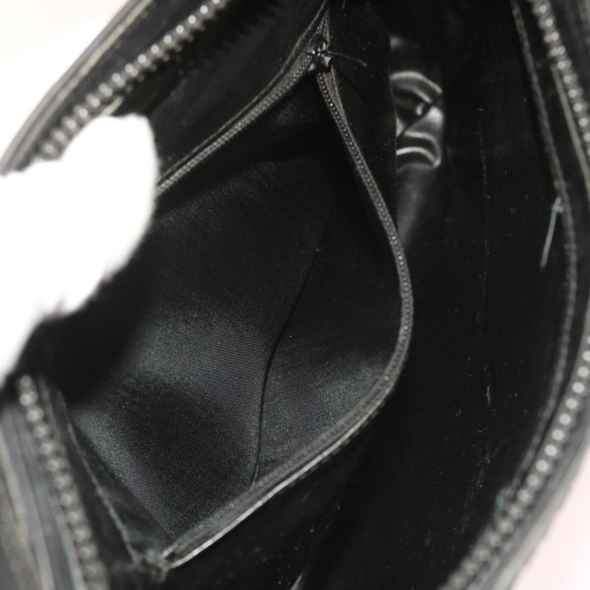 GUCCI Web Sherry Line Shoulder Bag Leather Black Red Green th4083