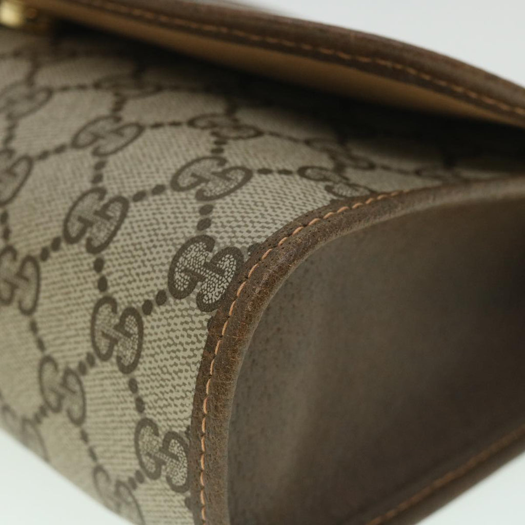GUCCI GG Supreme Web Sherry Line Clutch Bag Beige Red 156 01 030 th4102