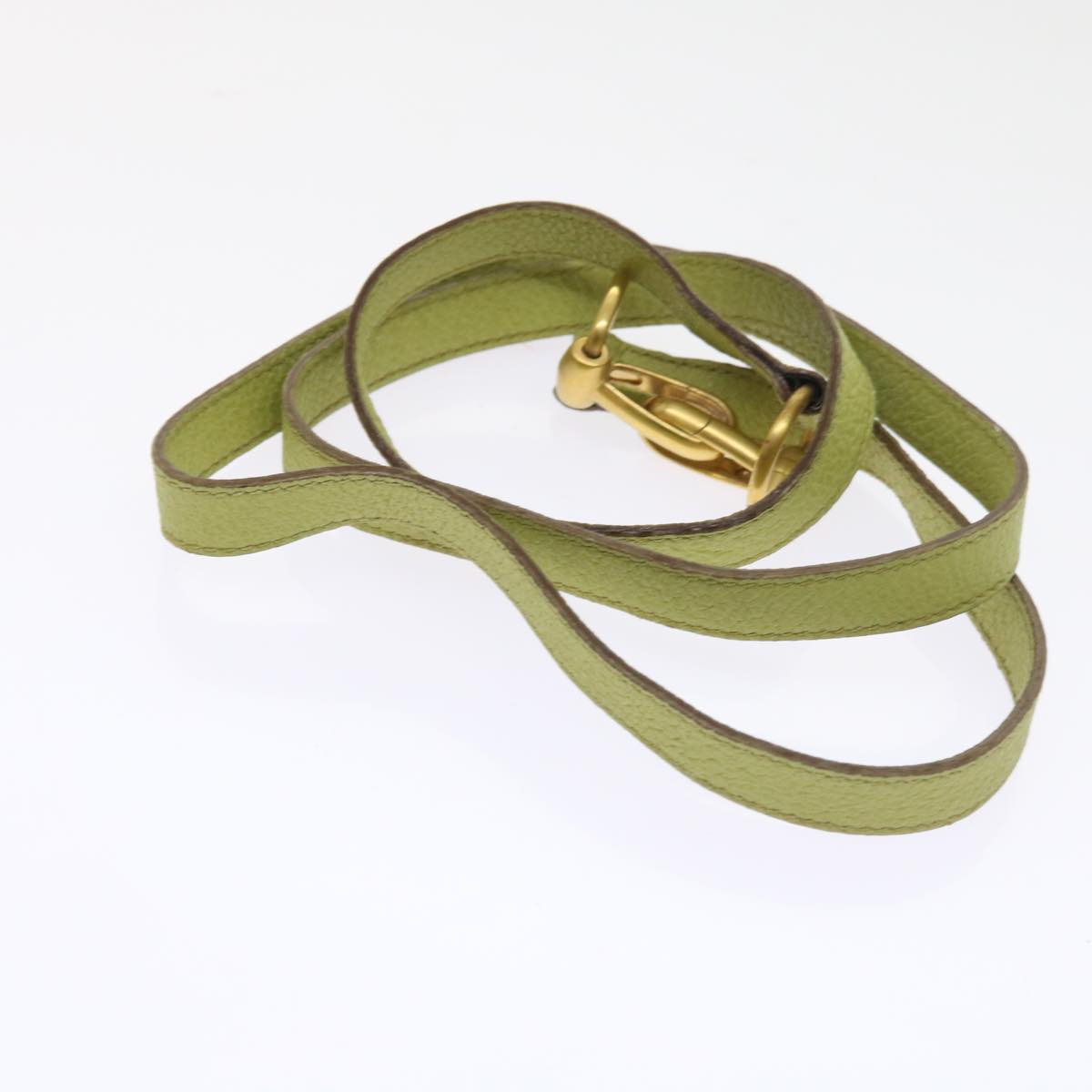 GUCCI Bamboo Hand Bag Suede 2way Green th4105