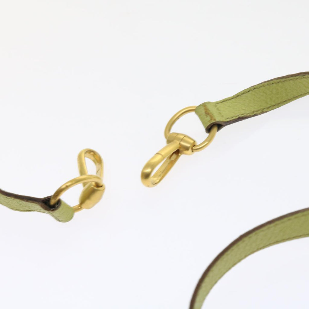 GUCCI Bamboo Hand Bag Suede 2way Green th4105