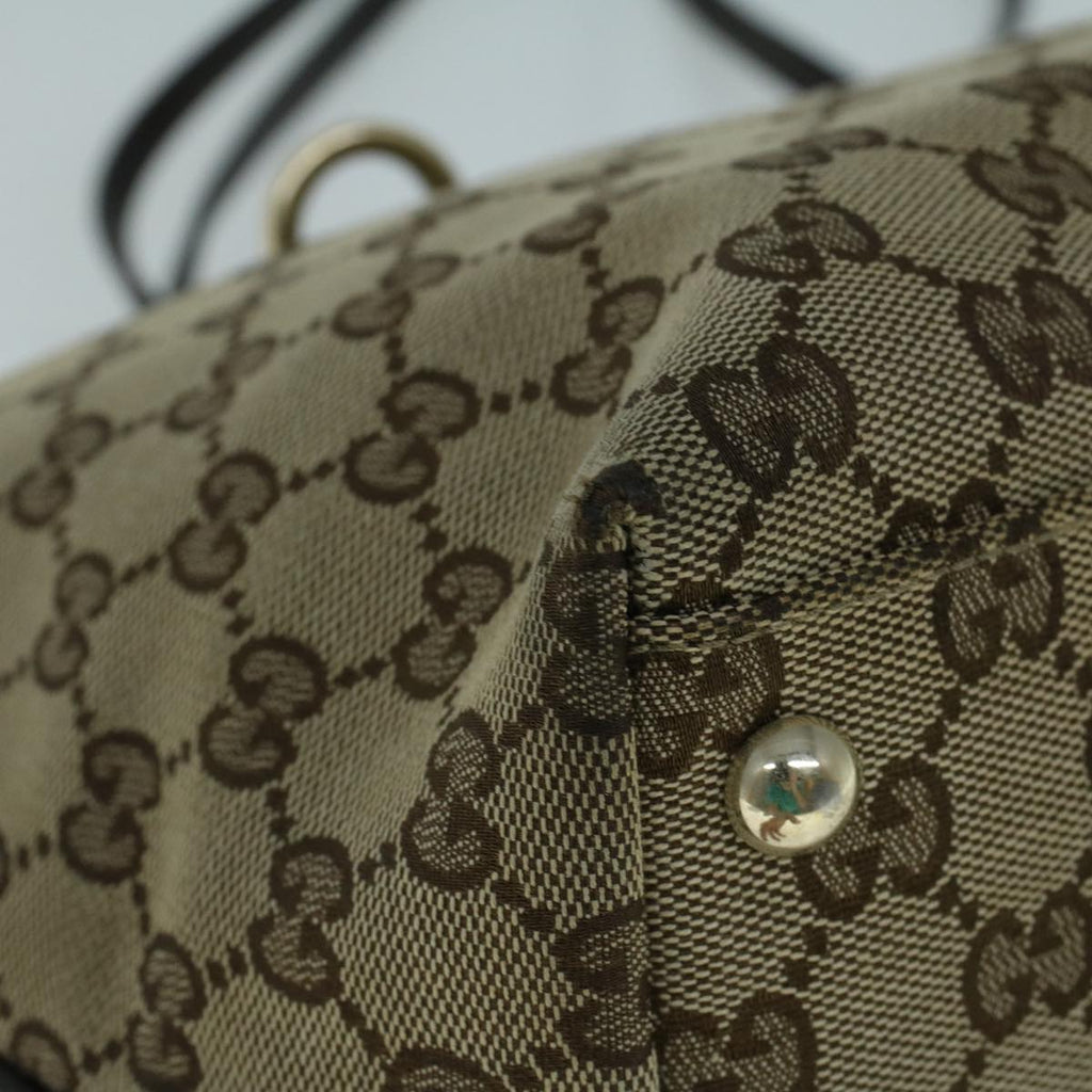 GUCCI GG Canvas Abbey Tote Bag Beige Brown th4111