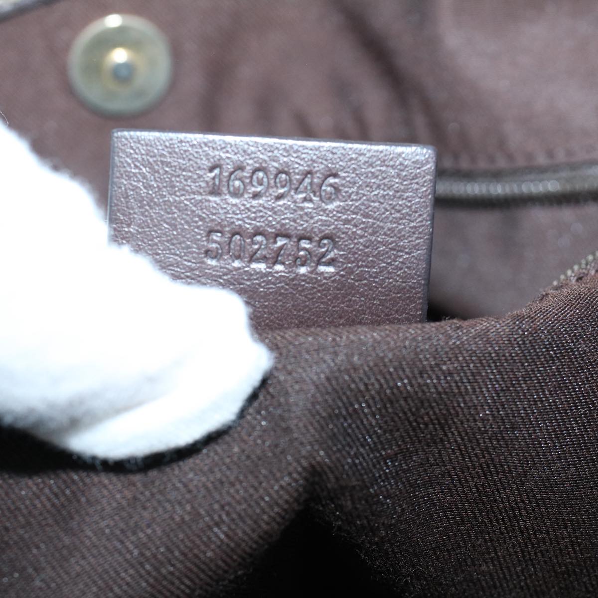 GUCCI GG Canvas Abbey Tote Bag Beige Brown th4111