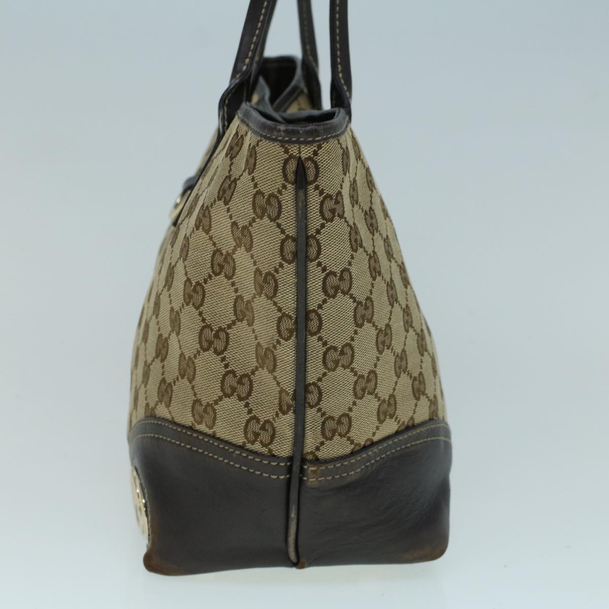 GUCCI GG Canvas Abbey Tote Bag Beige Brown th4111