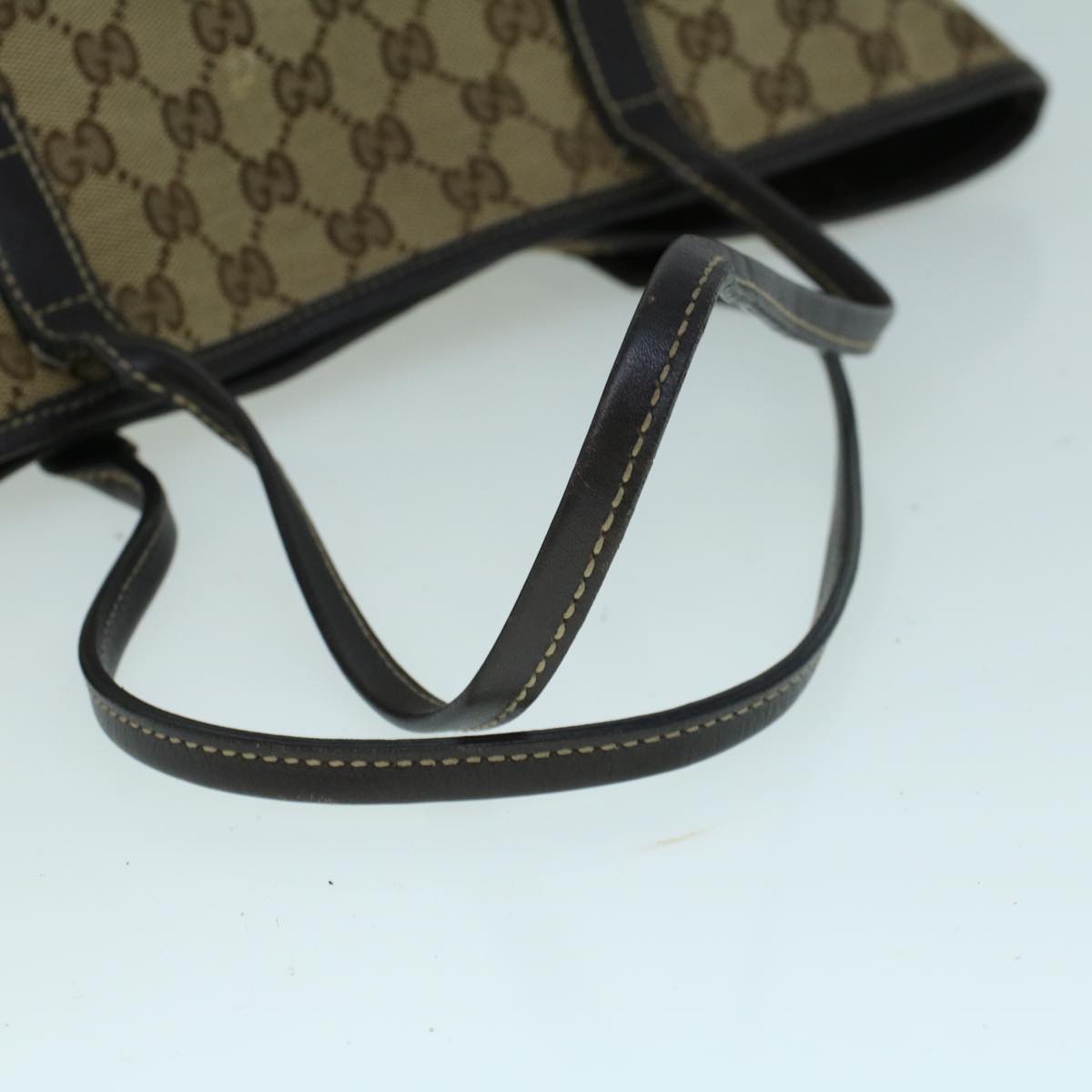 GUCCI GG Canvas Abbey Tote Bag Beige Brown th4111