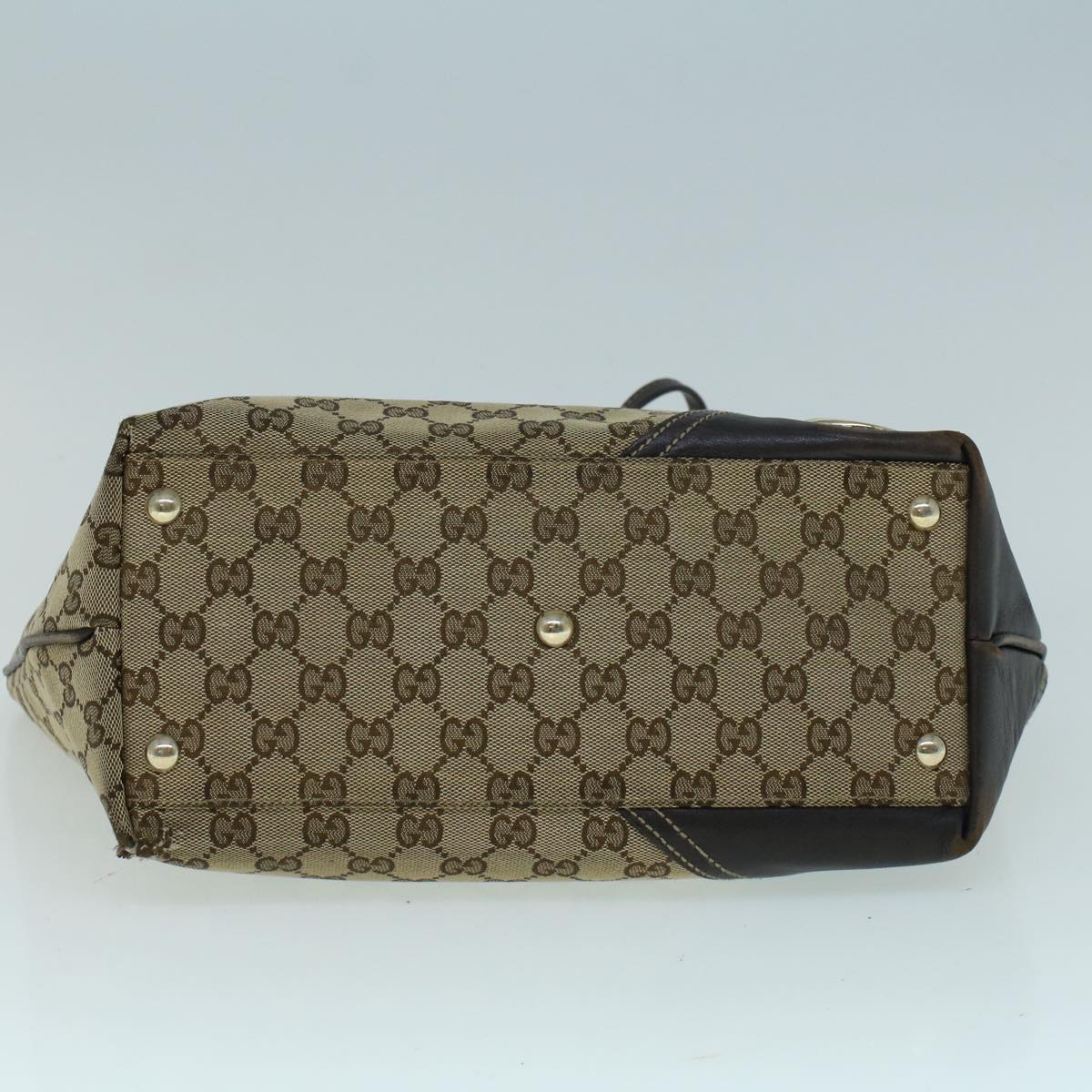 GUCCI GG Canvas Abbey Tote Bag Beige Brown th4111