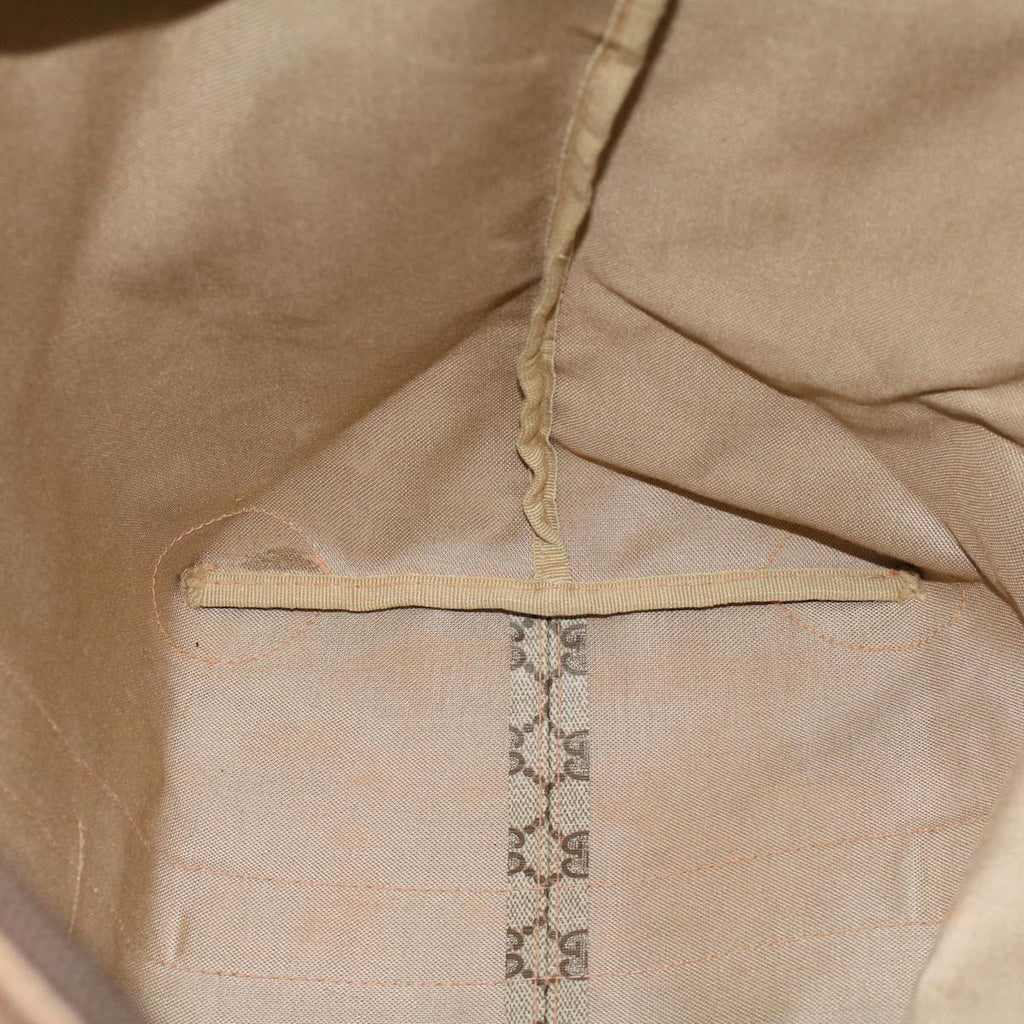 GUCCI GG Canvas Web Sherry Line Boston Bag PVC Leather Beige Green th4115