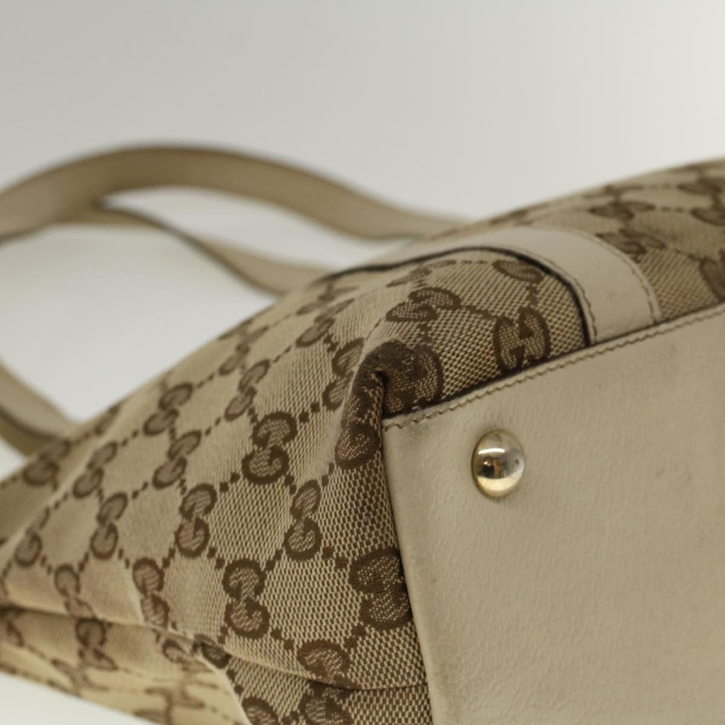 GUCCI GG Canvas Abbey Shoulder Bag Beige 141470 th4120