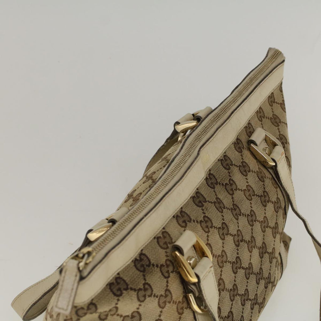 GUCCI GG Canvas Abbey Shoulder Bag Beige 141470 th4120