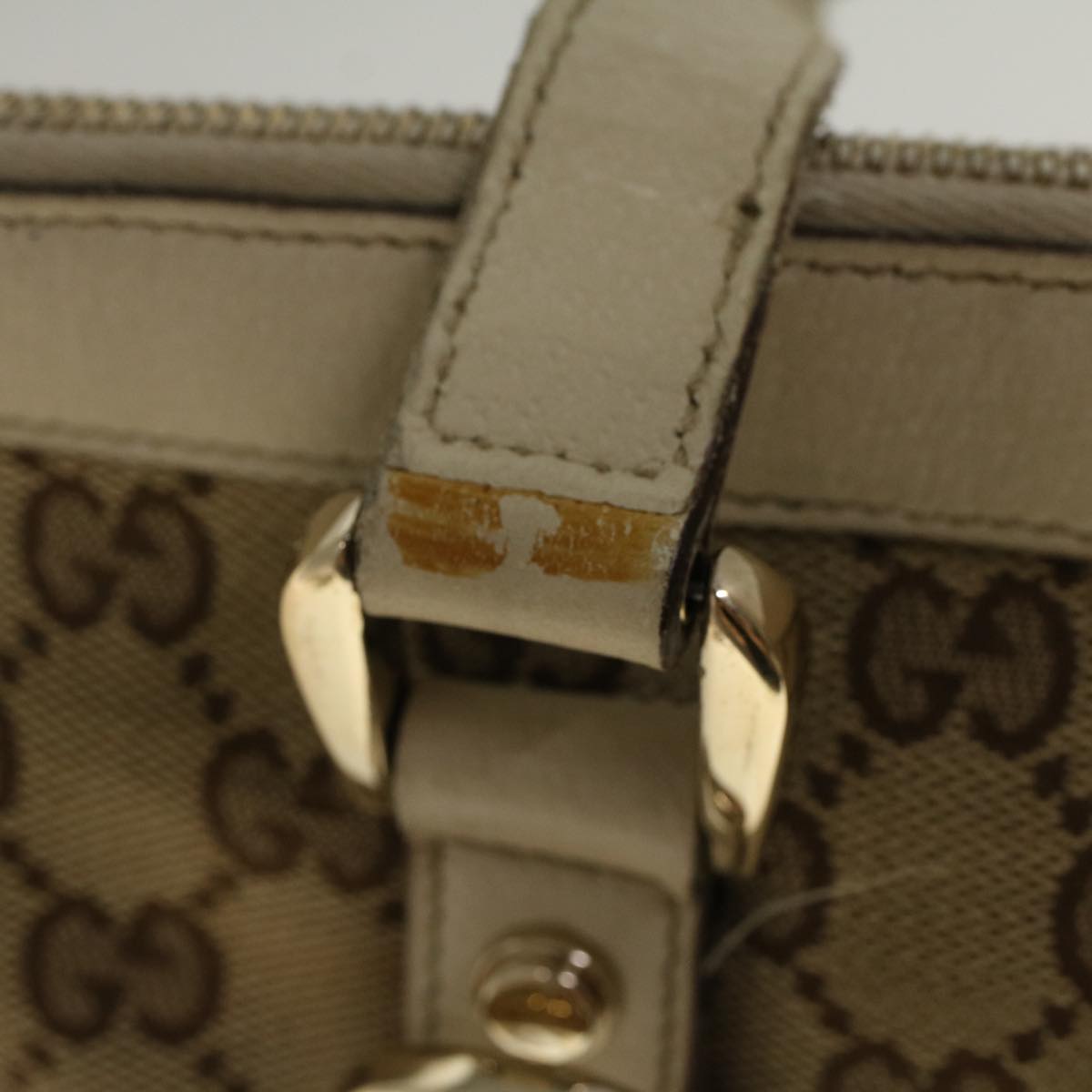GUCCI GG Canvas Abbey Shoulder Bag Beige 141470 th4120