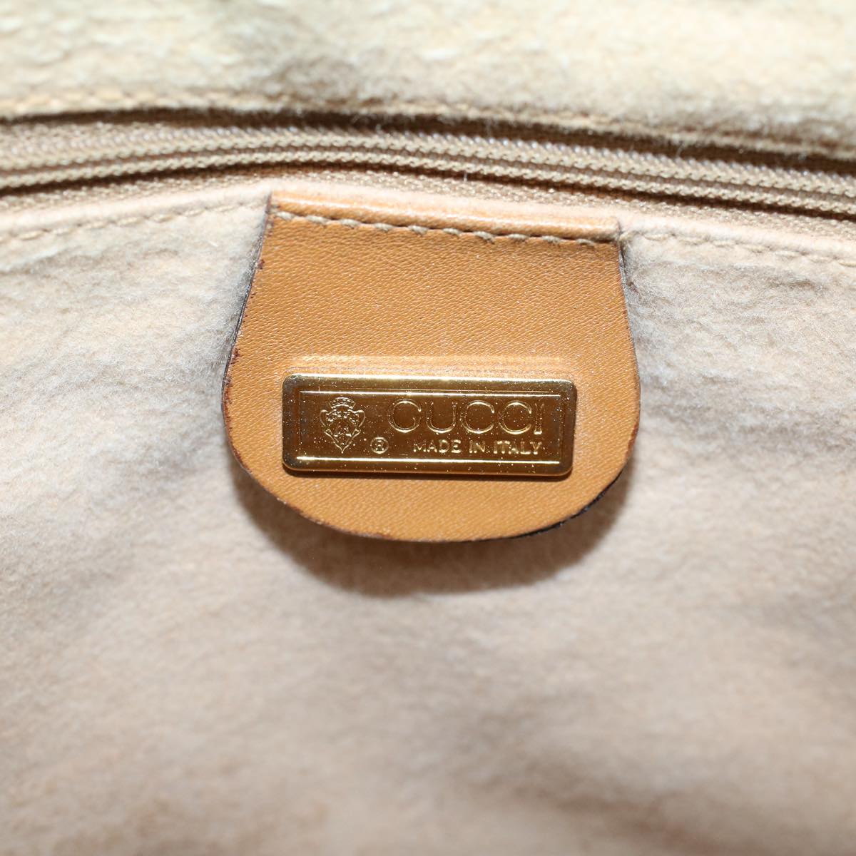 GUCCI Micro GG Canvas Boston Bag PVC Leather 2way Beige th4135
