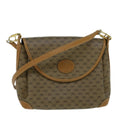 GUCCI Micro GG Canvas Shoulder Bag PVC Leather Beige th4136
