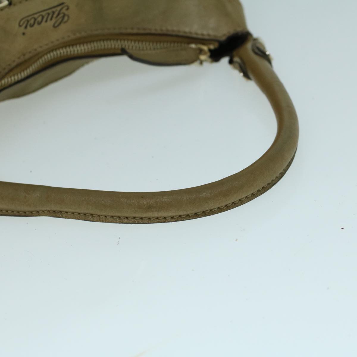 GUCCI GG Crystal Shoulder Bag Coated Canvas Gold 190525 th4147