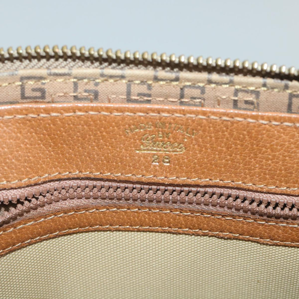 GUCCI Web Sherry Line Hand Bag Canvas 2way Beige Red Green th4154