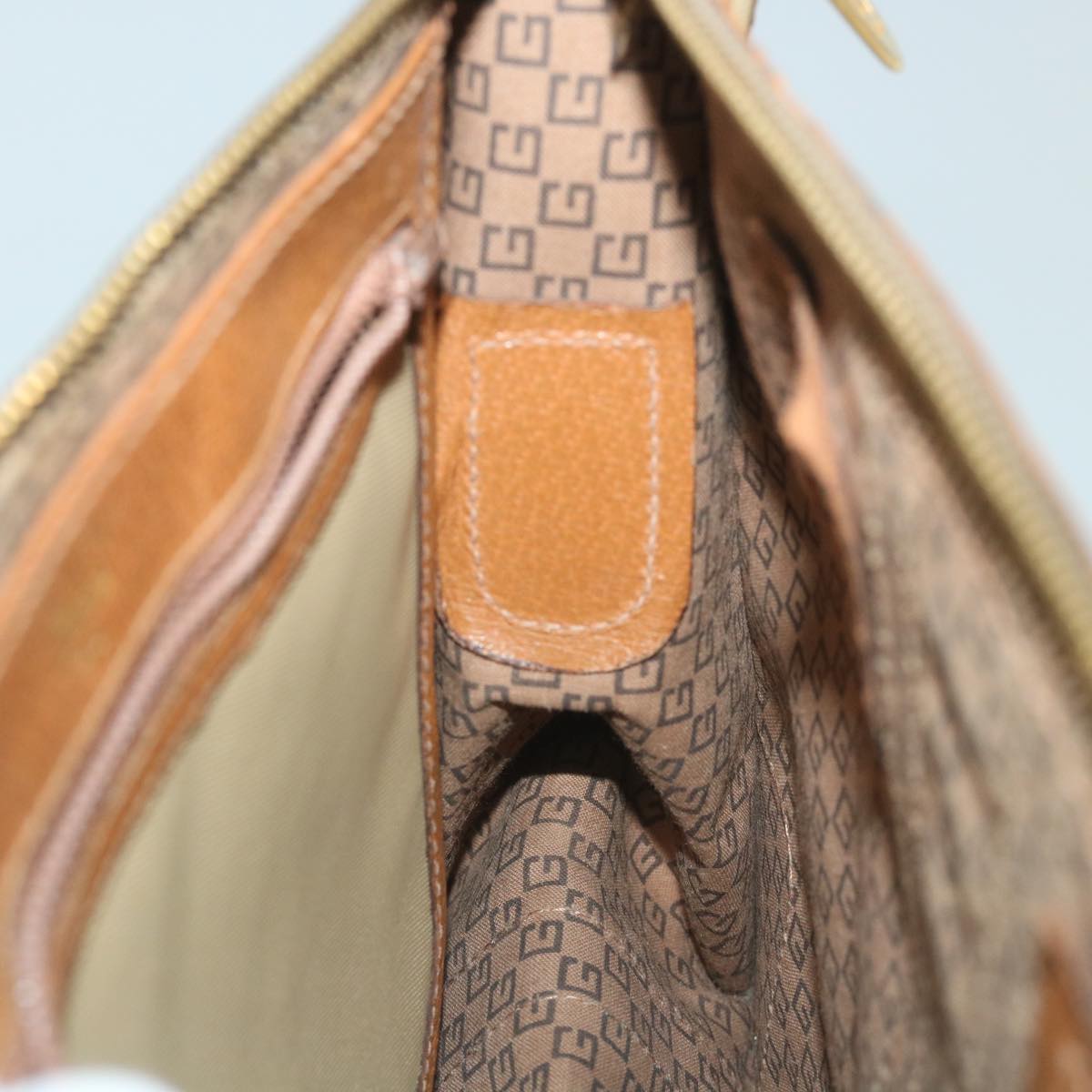 GUCCI Web Sherry Line Hand Bag Canvas 2way Beige Red Green th4154