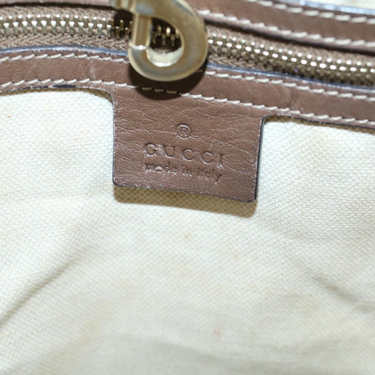 GUCCI GG Supreme Tote Bag PVC Leather Beige 336777 th4158