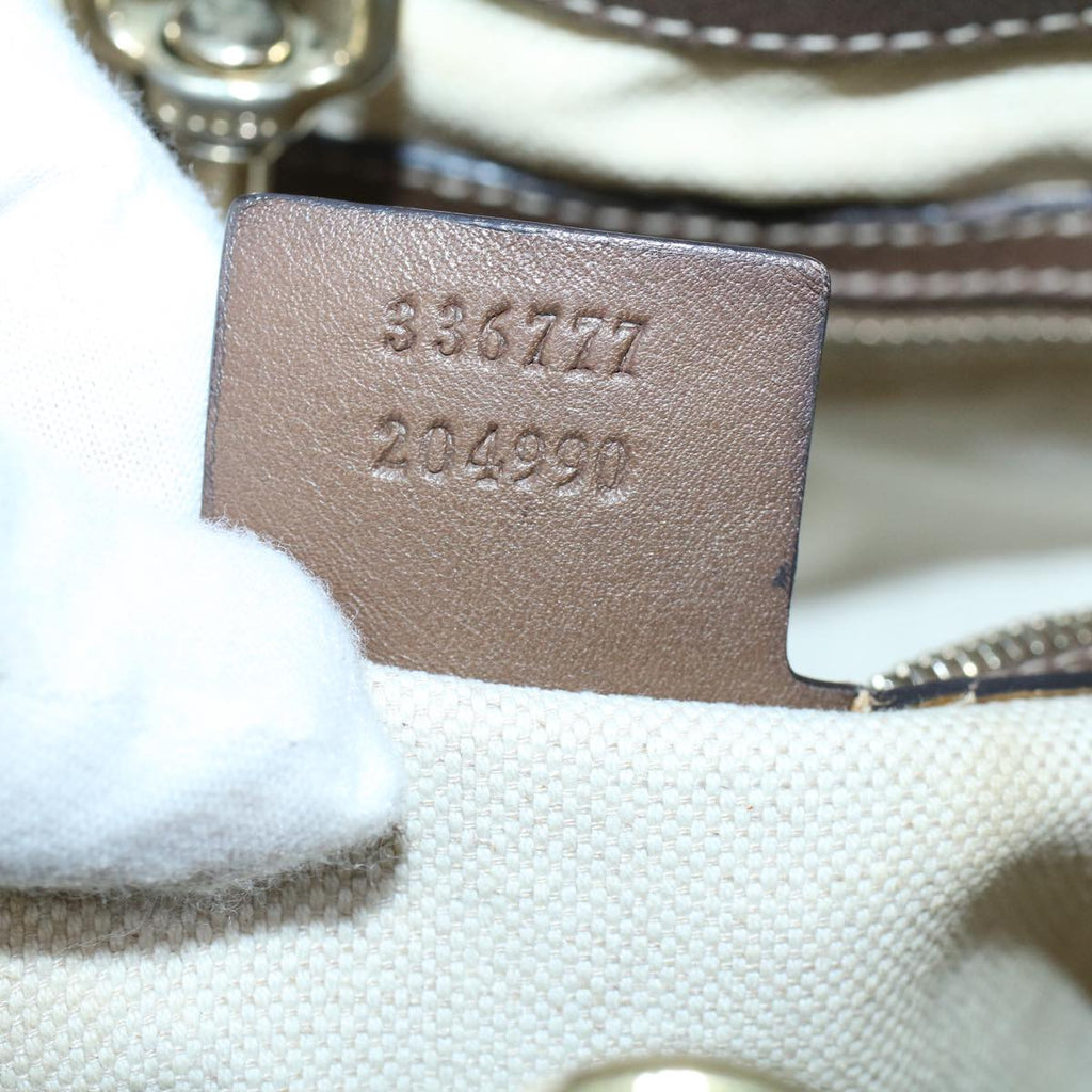 GUCCI GG Supreme Tote Bag PVC Leather Beige 336777 th4158
