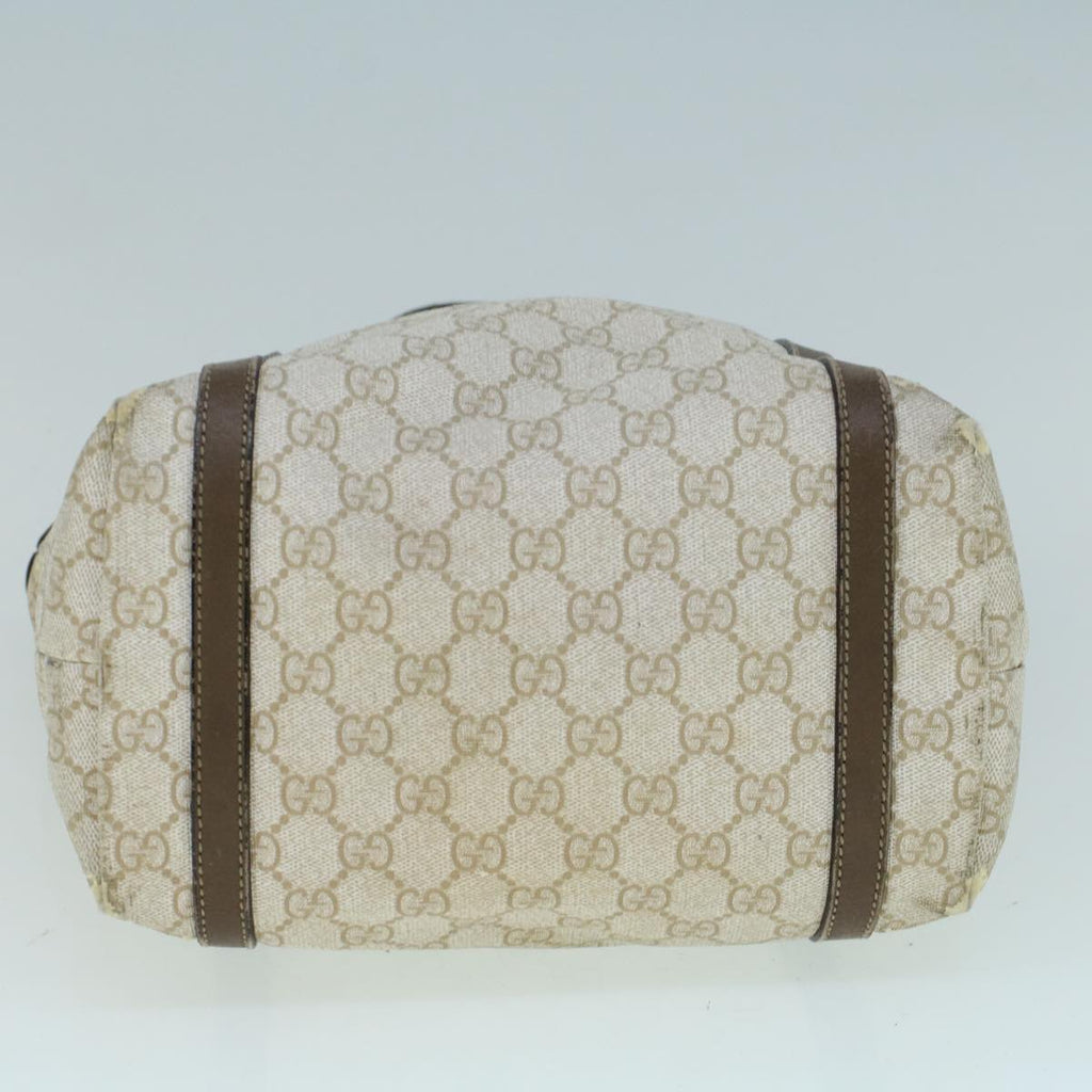 GUCCI GG Supreme Tote Bag PVC Leather Beige 336777 th4158