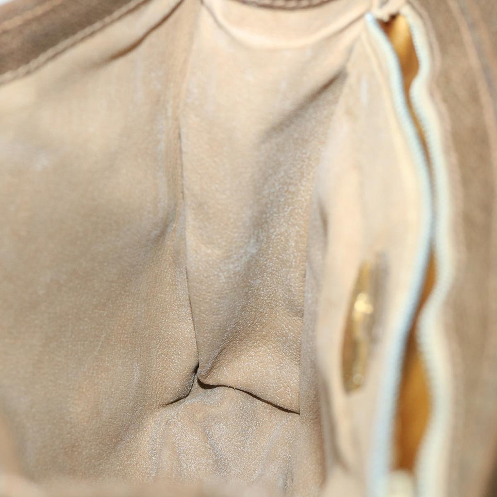 GUCCI GG Plus Supreme Shoulder Bag PVC Leather Beige th4169