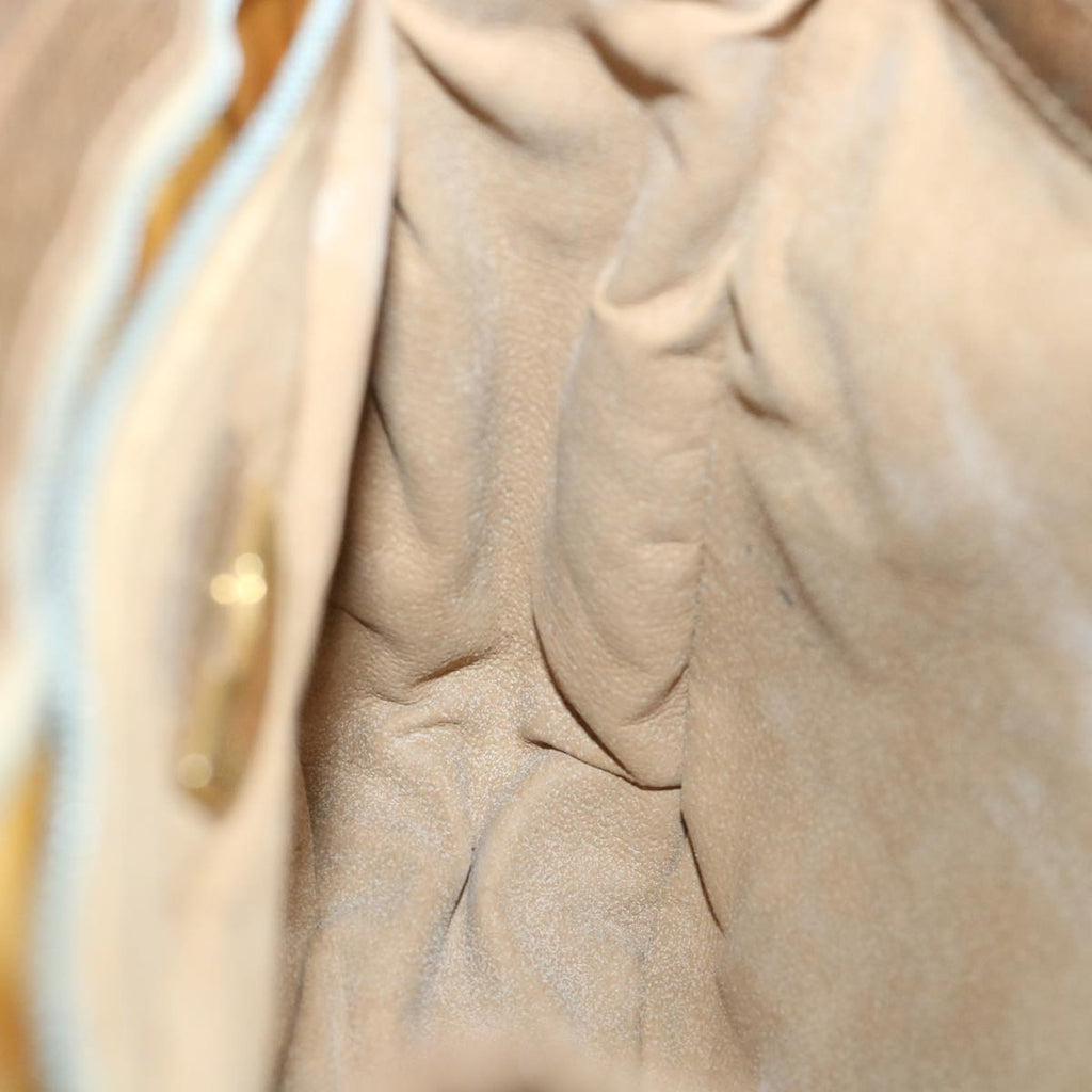 GUCCI GG Plus Supreme Shoulder Bag PVC Leather Beige th4169