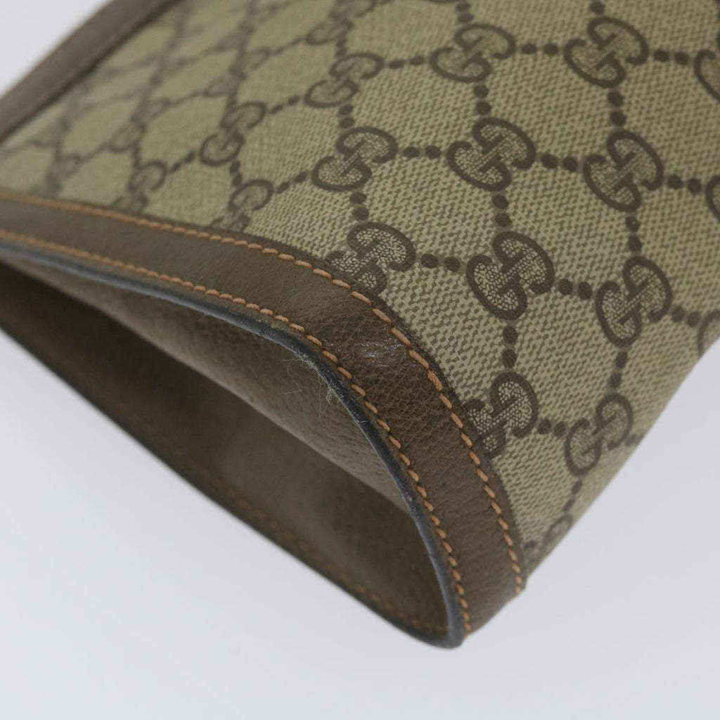 GUCCI GG Supreme Web Sherry Line Clutch Bag Beige Red 89 01 002 th4184
